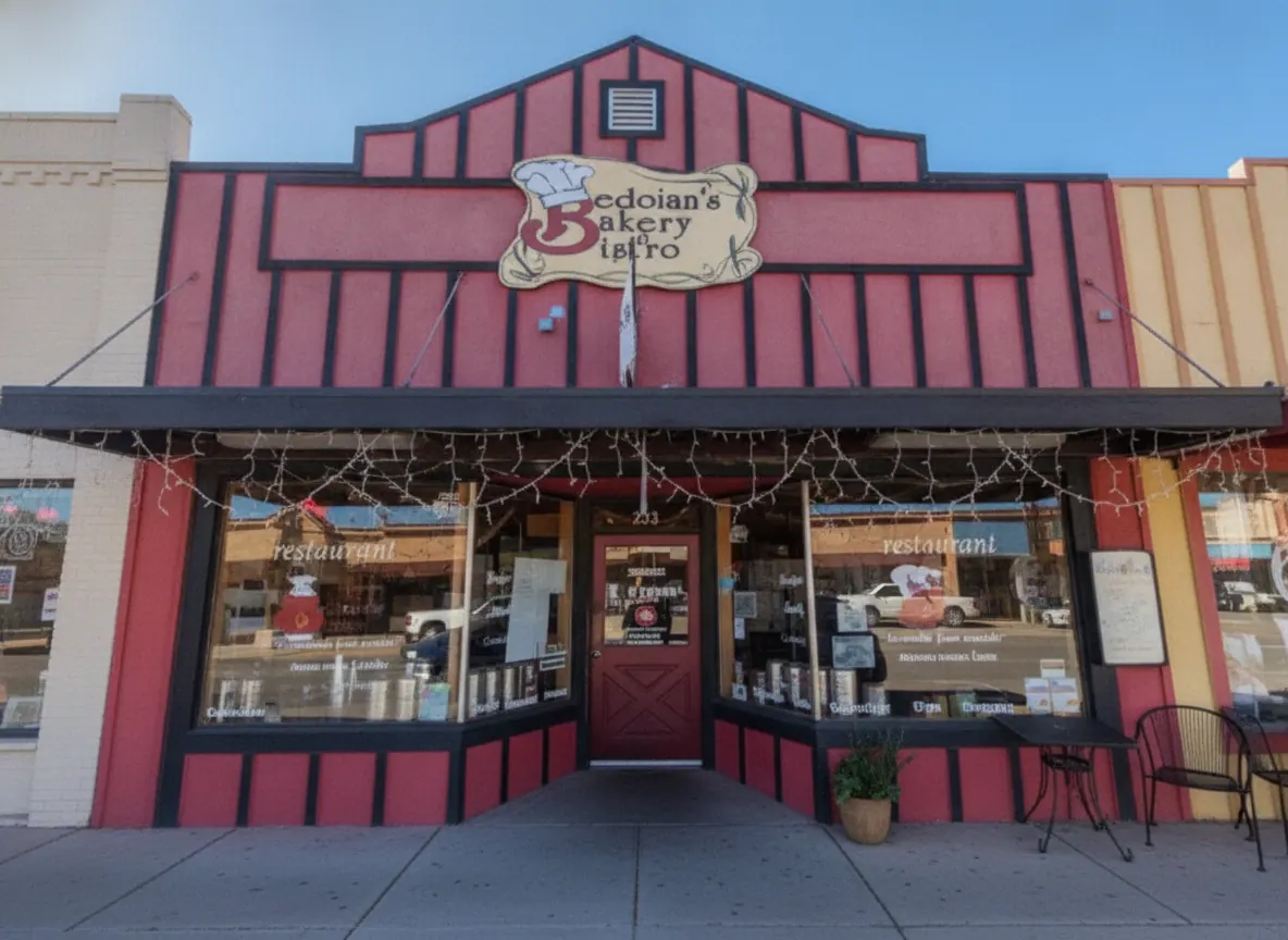 The red storefront on Wickenburg Way